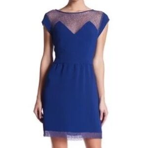 The Kooples Relief Lace Crepe Mini Dress